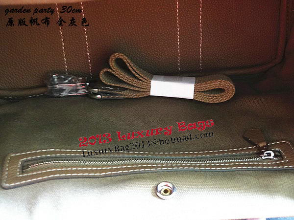 Hermes Garden Party 30cm Tote Bags Original Leather Grey