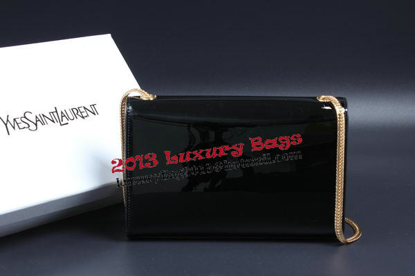 Yves Saint Laurent Classic Patent Clutch 311010 Black