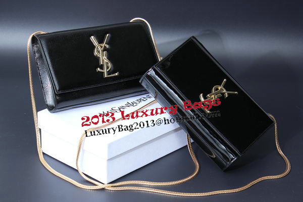 Yves Saint Laurent Classic Patent Clutch 311010 Black