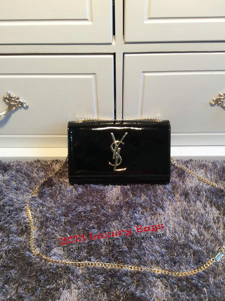 Yves Saint Laurent Classic Patent Clutch 311010 Black