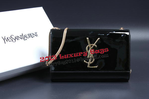 Yves Saint Laurent Classic Patent Clutch 311010 Black