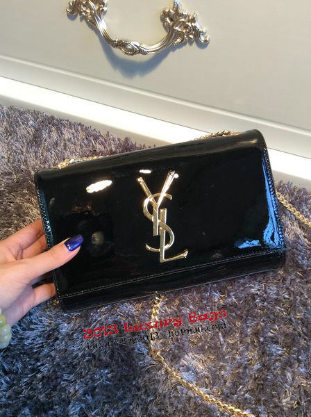 Yves Saint Laurent Classic Patent Clutch 311010 Black