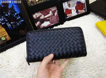 Bottega Veneta Intrecciato Nappa Zip Around Wallet BV5808 Black