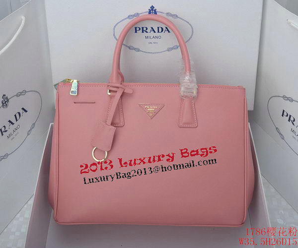 Prada Saffiano Calfskin Leather Tote Bag PBN1786 Light Pink