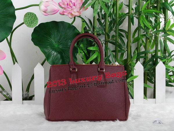 Prada Saffiano Leather Tote Bag PBN1801 Burgundy