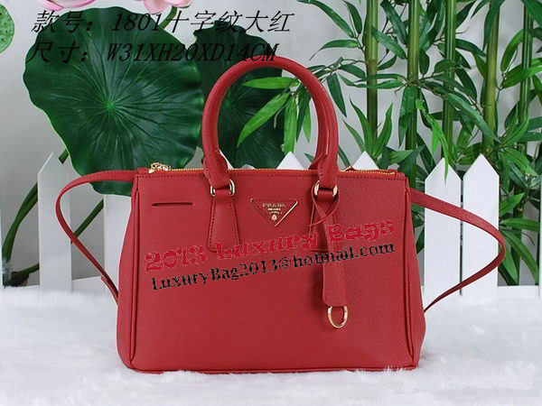 Prada Saffiano Leather Tote Bag PBN1801 Red