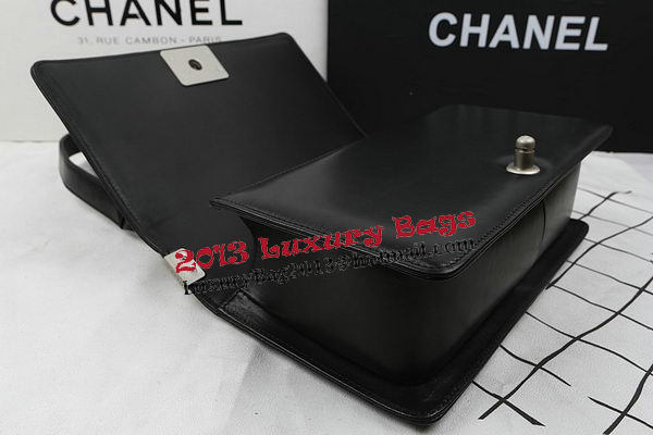 Boy Chanel Flap Shoulder Bags Original Lambskin A67025 Black