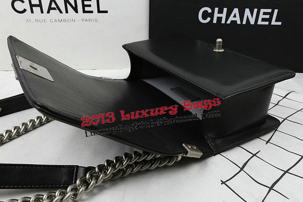 Boy Chanel Flap Shoulder Bags Original Lambskin A67025 Black