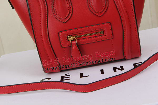 Celine Luggage Nano Bag Original Leather CTS3309 Red