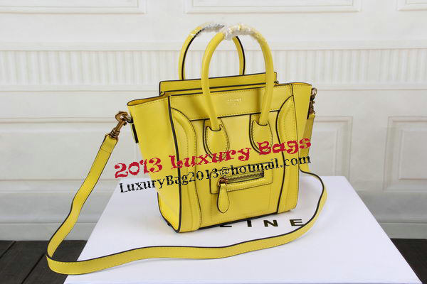 Celine Luggage Nano Bag Original Leather CTS3309 Yellow