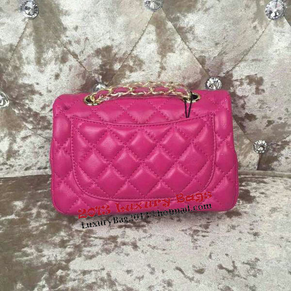 Chanel Classic MINI Flap Bag Sheepskin Leather A1115 Rose