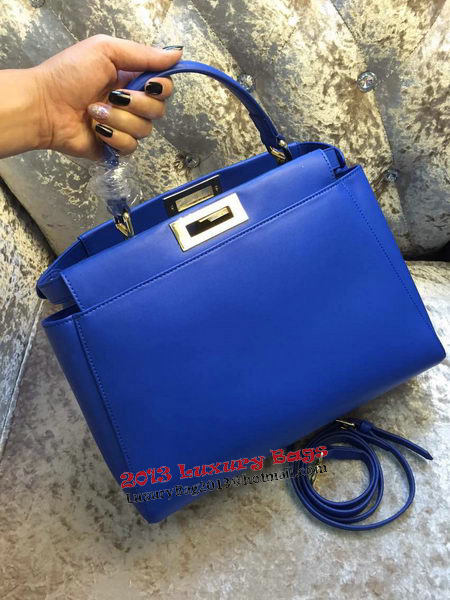 Fendi Peekaboo Bag Calfskin Leather 30340 Blue