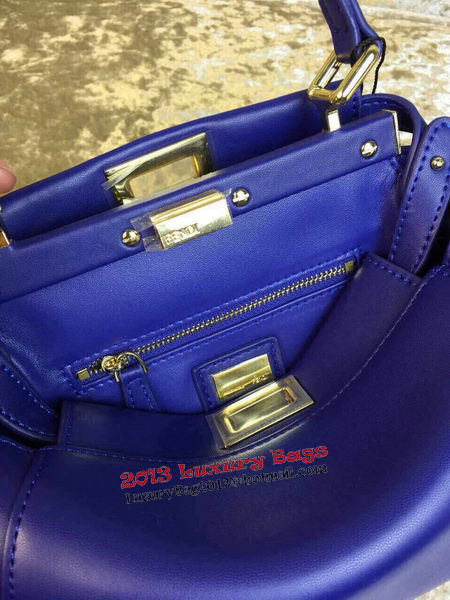 Fendi mini Peekaboo Bag Calfskin Leather 30320 Royal