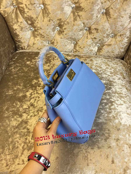 Fendi mini Peekaboo Bag Calfskin Leather 30320 SkyBlue