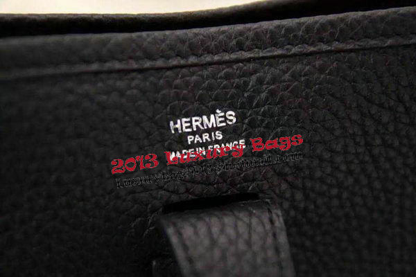 Hermes Evelyne 28cm Messenger Bag Original Leather H1188 Black