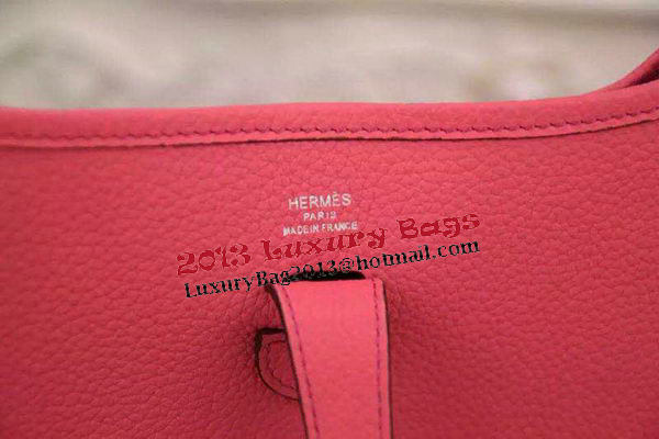 Hermes Evelyne 28cm Messenger Bag Original Leather H1188 Dark Pink