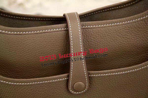 Hermes Evelyne 28cm Messenger Bag Original Leather H1188 Khaki