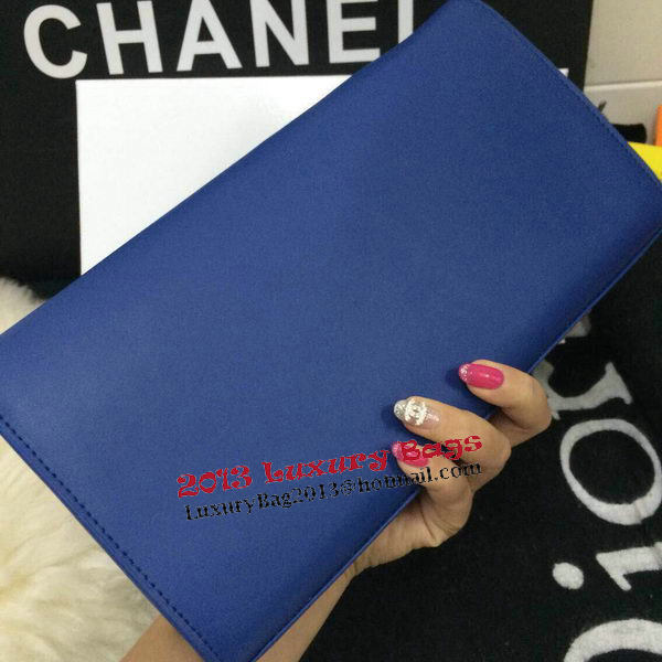 Yves Saint Laurent Classic Monogramme Clutch 30210 Blue