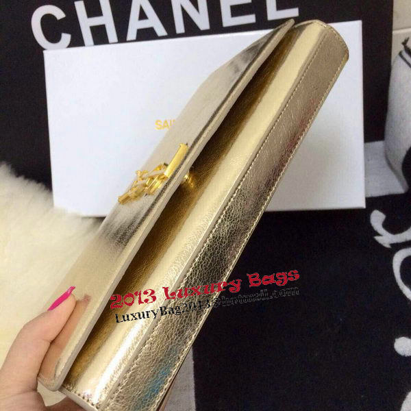 Yves Saint Laurent Classic Monogramme Clutch 30210 Gold