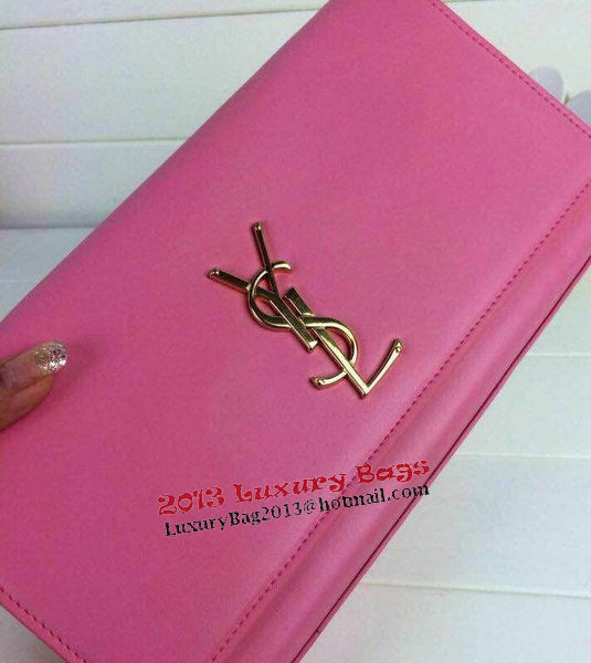 Yves Saint Laurent Classic Monogramme Clutch 30210 Pink