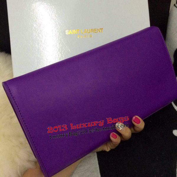 Yves Saint Laurent Classic Monogramme Clutch 30210 Purple