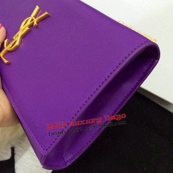 Yves Saint Laurent Classic Monogramme Clutch 30210 Purple