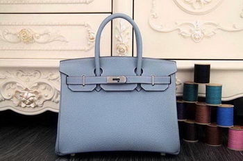 Hermes Birkin 35CM 30CM Tote Bag Original Leather HB35O Light Blue