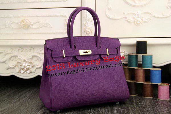 Hermes Birkin 35CM 30CM Tote Bag Original Leather HB35O Purple