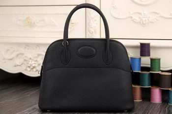 Hermes Bolide 31CM Original Leather Tote Bag Black