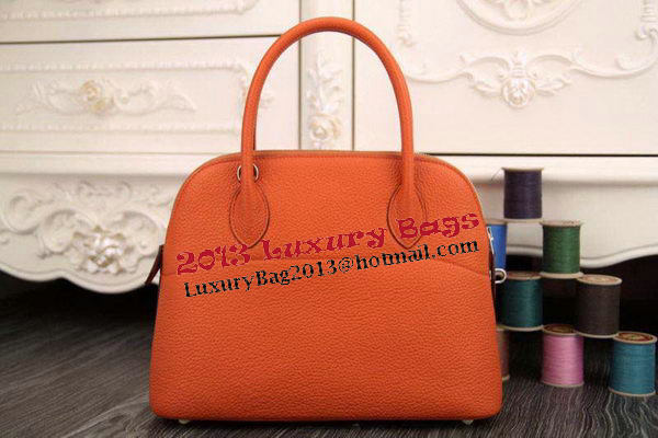 Hermes Bolide 31CM Original Leather Tote Bag Orange