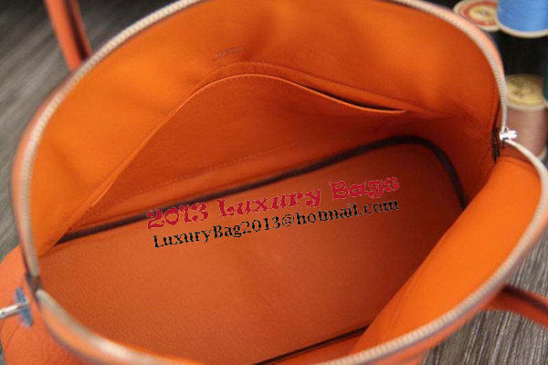 Hermes Bolide 31CM Original Leather Tote Bag Orange