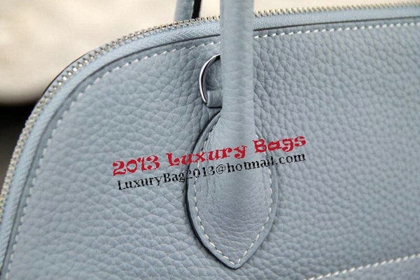 Hermes Bolide 31CM Original Leather Tote Bag SkyBlue