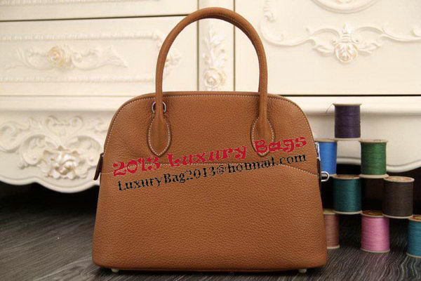 Hermes Bolide 31CM Original Leather Tote Bag Wheat