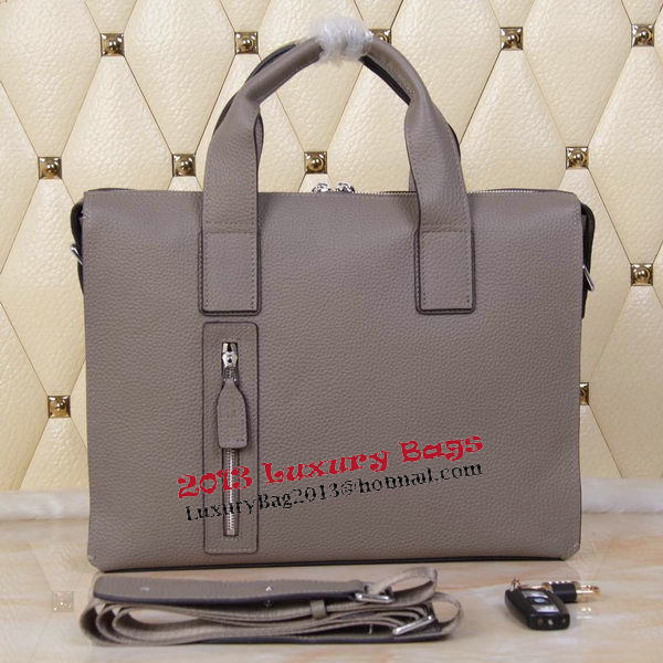 Hermes Briefcase Original Grainy Leather H8813T Grey