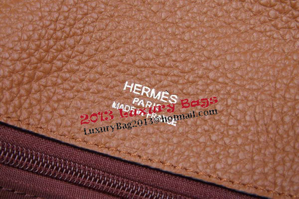 Hermes Briefcase Original Grainy Leather H8813T Wheat