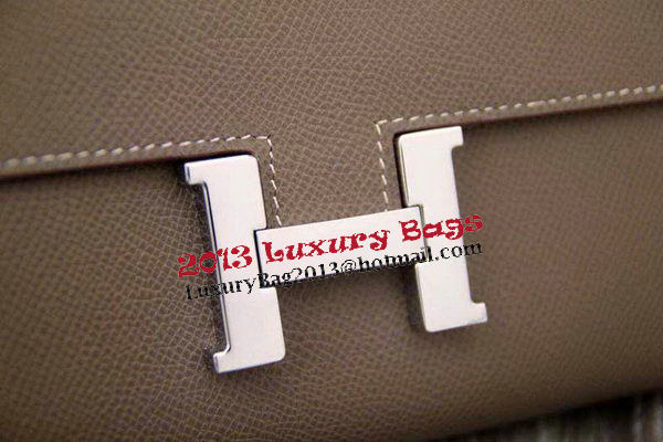 Hermes Constance Long Wallets Original Leather HA909 Grey