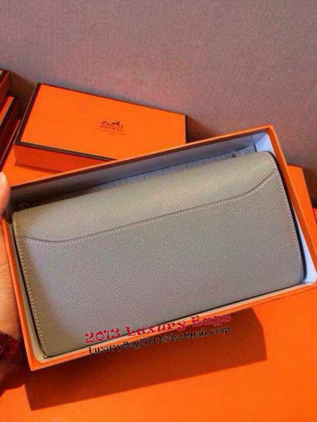 Hermes Constance Long Wallets Original Leather HA909 Light Blue