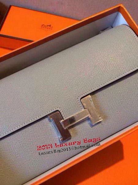 Hermes Constance Long Wallets Original Leather HA909 Light Blue