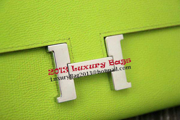 Hermes Constance Long Wallets Original Leather HA909 Light Green