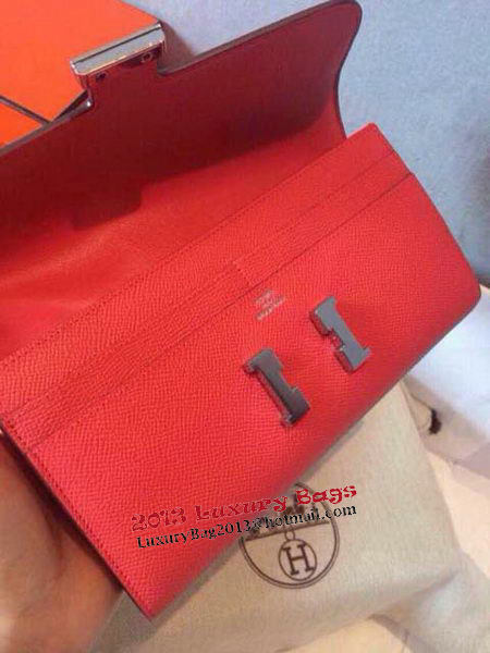 Hermes Constance Long Wallets Original Leather HA909 Light Red