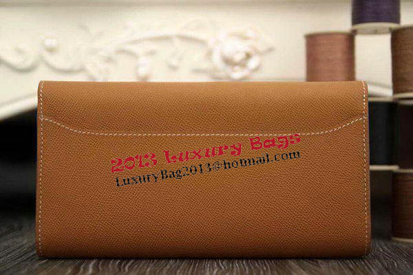 Hermes Constance Long Wallets Original Leather HA909 Wheat