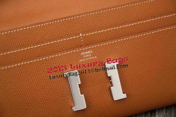 Hermes Constance Long Wallets Original Leather HA909 Wheat