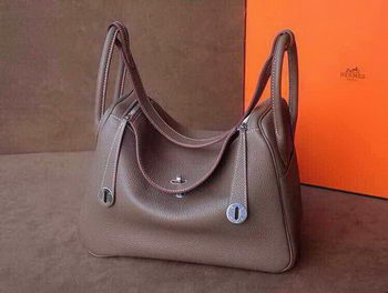 Hermes Lindy 30CM Original Leather Shoulder Bag HLD30 Dark Grey