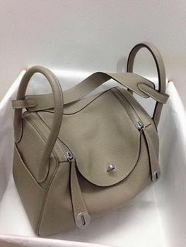 Hermes Lindy 30CM Original Leather Shoulder Bag HLD30 Khaki