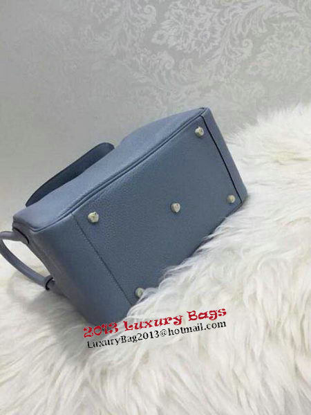 Hermes Lindy 30CM Original Leather Shoulder Bag HLD30 Light Blue