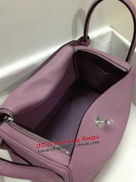 Hermes Lindy 30CM Original Leather Shoulder Bag HLD30 Light Purple