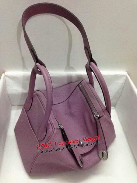 Hermes Lindy 30CM Original Leather Shoulder Bag HLD30 Light Purple