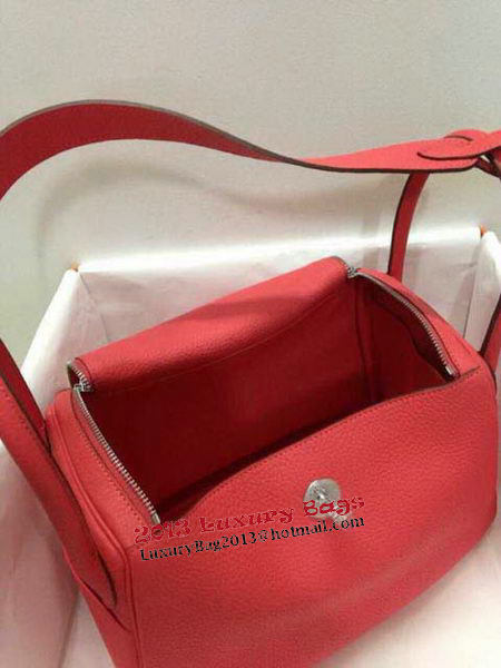 Hermes Lindy 30CM Original Leather Shoulder Bag HLD30 Light Red