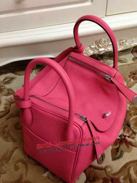 Hermes Lindy 30CM Original Leather Shoulder Bag HLD30 Rose