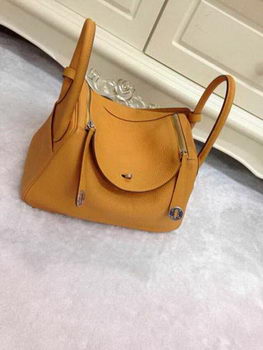 Hermes Lindy 30CM Original Leather Shoulder Bag HLD30 Wheat